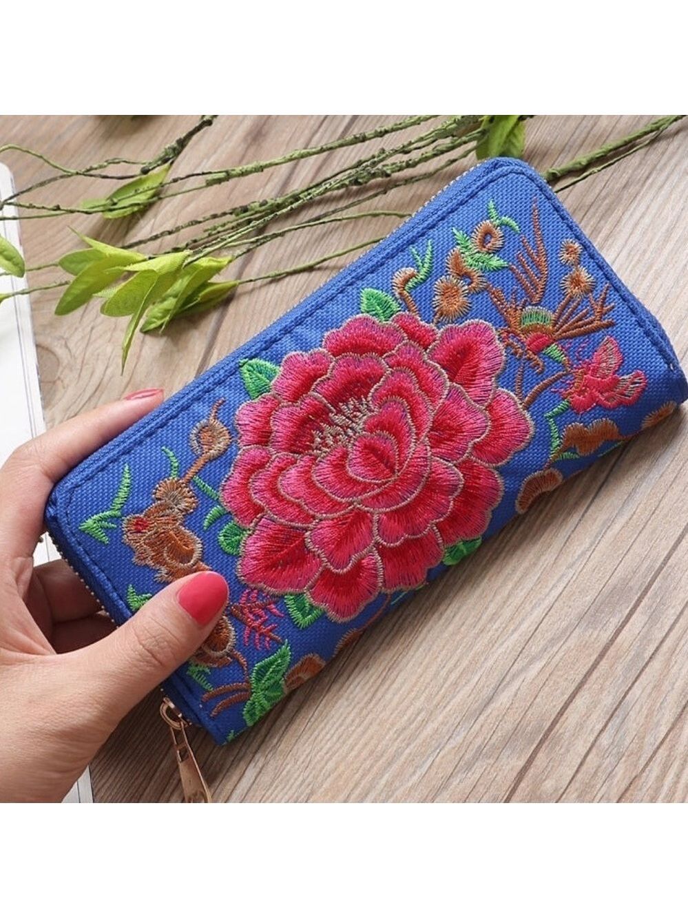 Artisan Embroidered Wallets - Colors & Styles Available - Picture 9 of 16